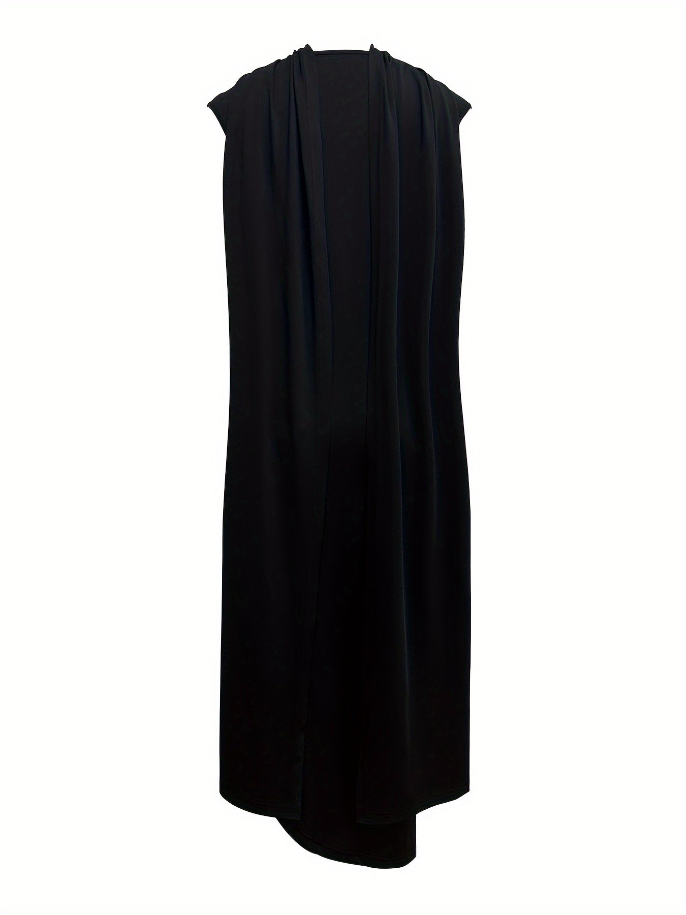 Women's Button Detail Split Asymmetrical Dress, an Elegant Sleeveless Dress perfect for Spring and Summer.