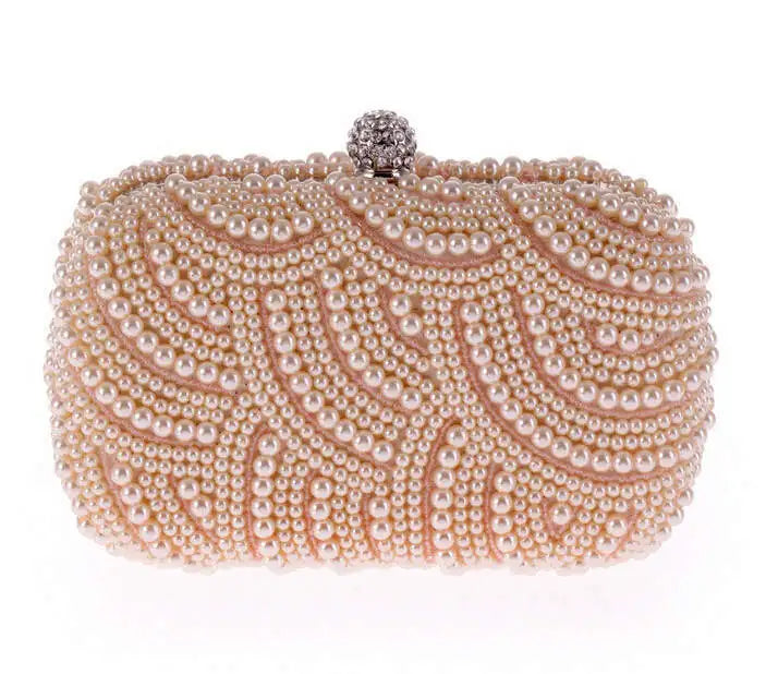 Women Pearl Clutch Bag Purse Evening Bags for Events