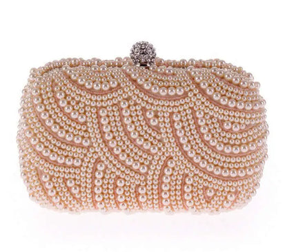 Women Pearl Clutch Bag Purse Evening Bags for Events