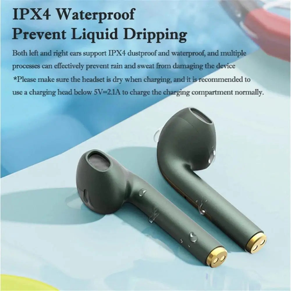 Xiaomi J18 Wireless Bluetooth Earphones with Noise Canceling, Touch Control, and 300mAh Battery, compatible with all phones.