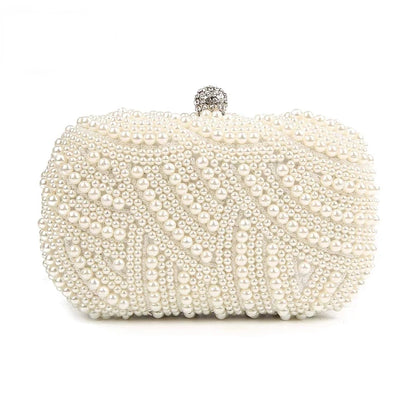 Women Pearl Clutch Bag Purse Evening Bags for Events