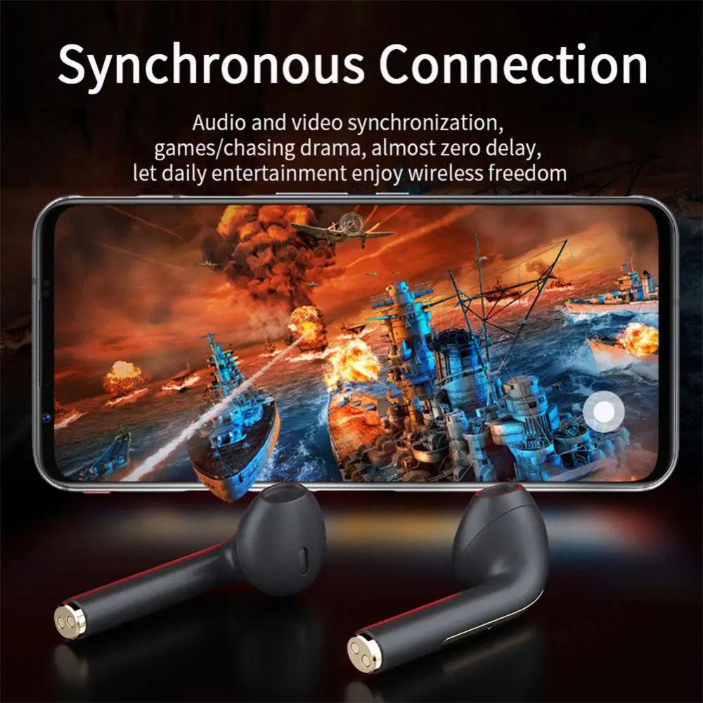 Xiaomi J18 Wireless Bluetooth Earphones with Noise Canceling, Touch Control, and 300mAh Battery, compatible with all phones.