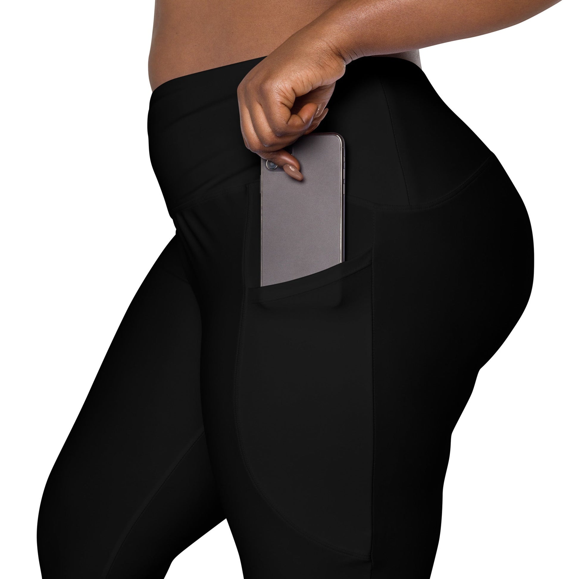 Adult Black Leggings with Pockets - Where Comfort Meets Functionality - Pearl Of Faith Clothing Store Limited