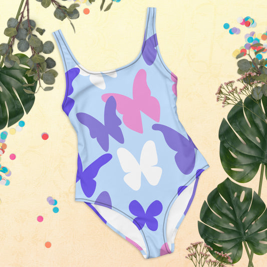 Youth One-Piece Swimsuit Light Blue