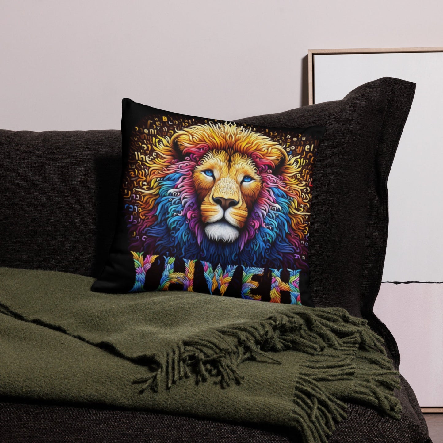 Basic Pillow YAHWEH Lion Of Judah - Pearl Of Faith Clothing Store Limited