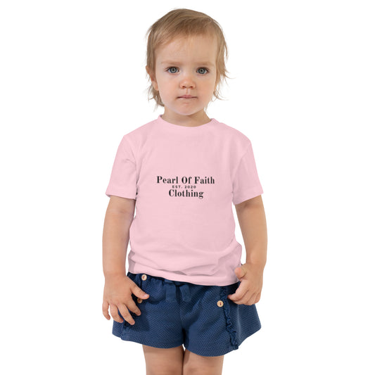 Toddler Short Sleeve Tee Pink , White