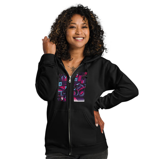 Unisex heavy blend zip hoodie Black